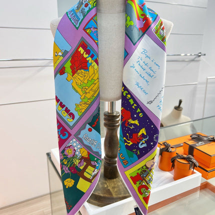 HERMES 26S PRINTED SQUARE SCARF 88 IN SILK 309943