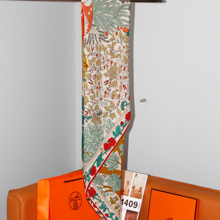 HERMES 26S SCARF 135 IN SILK AND CASHMERE 492454