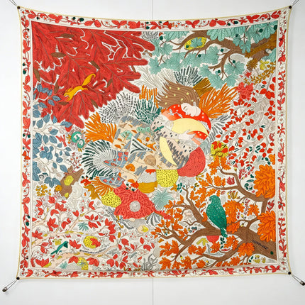 HERMES 26S SCARF 135 IN SILK AND CASHMERE 492455