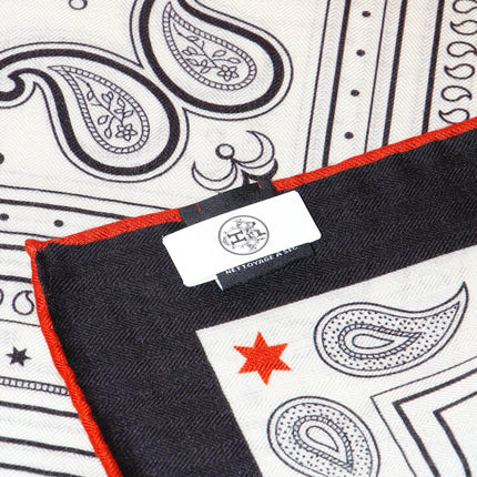 HERMES 26S SCARF 135 IN SILK AND CASHMERE 498485