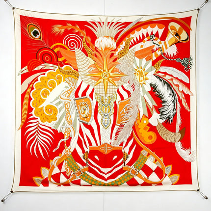 HERMES 26S SCARF 140 IN SILK AND CASHMERE 498505