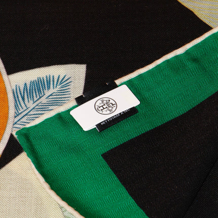HERMES 26S SCARF 140 IN SILK AND CASHMERE 498506