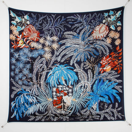 HERMES 26S SCARF 135 IN SILK AND CASHMERE 499970