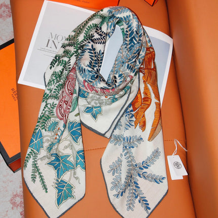 HERMES 26S SCARF 135 IN SILK AND CASHMERE 499967