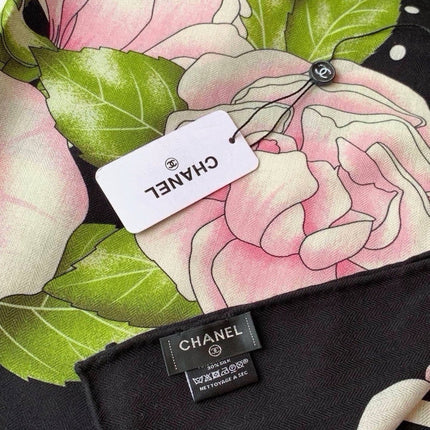 CHANEL 26S SCARF 140 IN SILK AND CASHMERE 509465