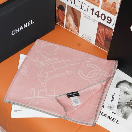 CHANEL 26S SCARF 135 IN SILK AND CASHMERE 509517