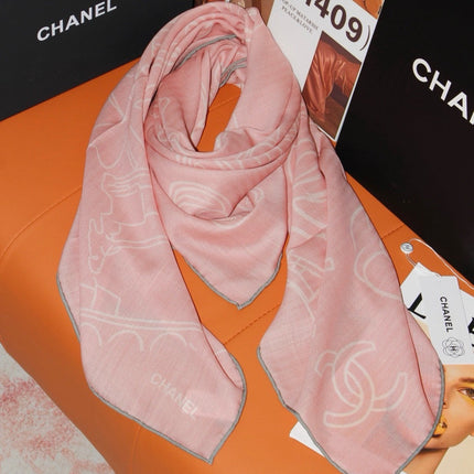 CHANEL 26S SCARF 135 IN SILK AND CASHMERE 509517