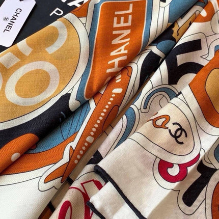 CHANEL 26S SCARF 135 IN SILK AND CASHMERE 511211