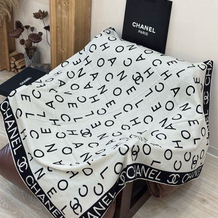 CHANEL 26S SCARF 135 IN SILK AND CASHMERE 510994