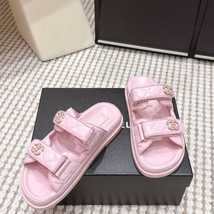 CHANEL 26S SANDALS IN LIGHT PINK CALFSKIN