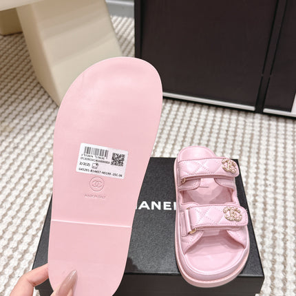 CHANEL 26S SANDALS IN LIGHT PINK CALFSKIN