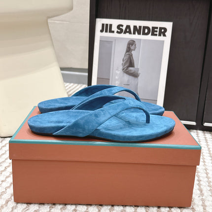 LP 26S THONG SANDALS IN TURQUOISE BLUE SUEDE