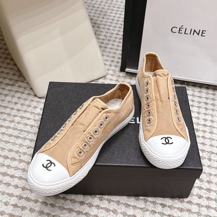 CHANEL 26S SNEAKERS IN BEIGE CANVAS