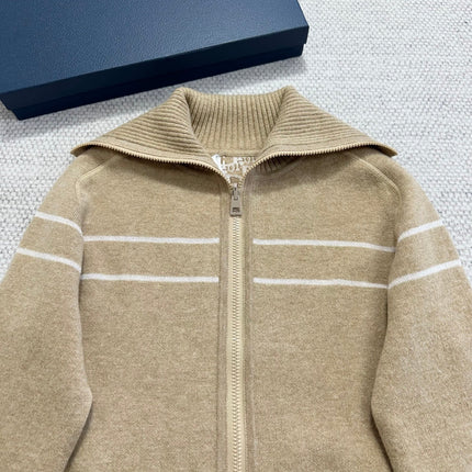 DIOR 26S REVERSIBLE CASHMERE NOTCHED-COLLAR JACKET 976
