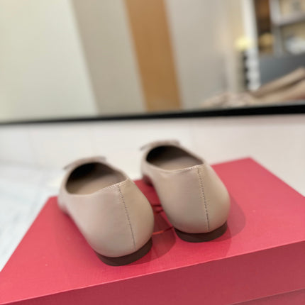VALENTINO 26S BALLET FLATS IN NUDE SMOOTH CALFSKIN