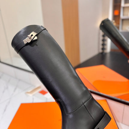 HM 26S JUMPING BOOTS IN BLACK CALFSKIN