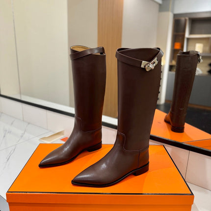 HM 26S JUMPING BOOTS IN DARK BROWN CALFSKIN