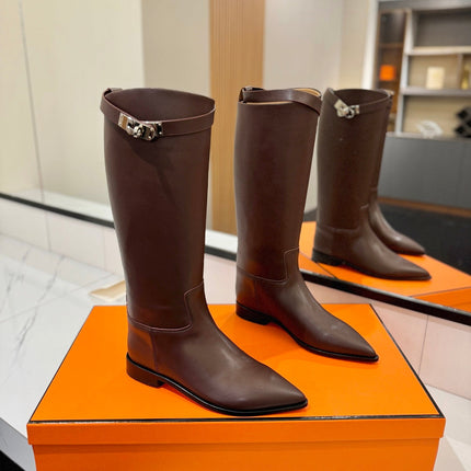 HM 26S JUMPING BOOTS IN DARK BROWN CALFSKIN