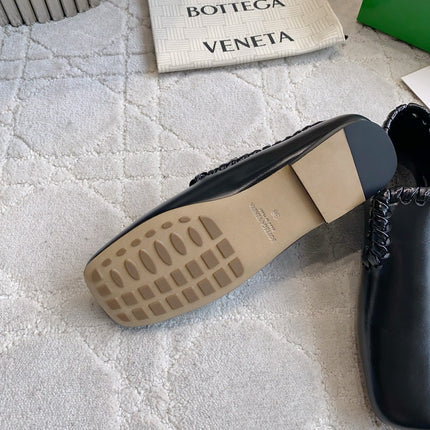 BOTTEGA VENETA 26S SABATO LOAFERS IN BLACK CALFSKIN
