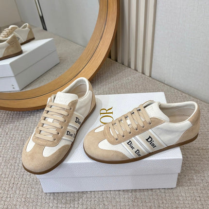 DIOR 26S SNEAKERS IN BEIGE MIX WHITE SUEDE