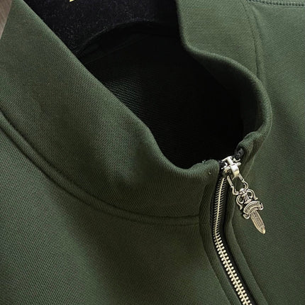 CHROME HEARTS 26S HALF-ZIP LONG-SLEEVE SWEATSHIRT 050