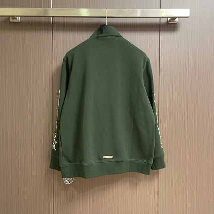 CHROME HEARTS 26S HALF-ZIP LONG-SLEEVE SWEATSHIRT 050