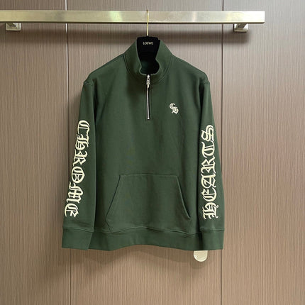 CHROME HEARTS 26S HALF-ZIP LONG-SLEEVE SWEATSHIRT 050