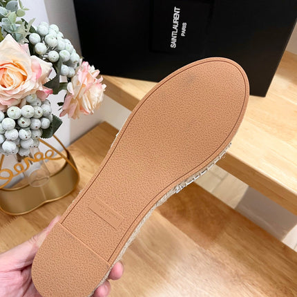 SL YVES LOGO SLIPPER BLACK CALFSKIN