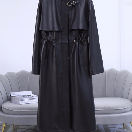 HERMES 25S LONG LEATHER COAT 359