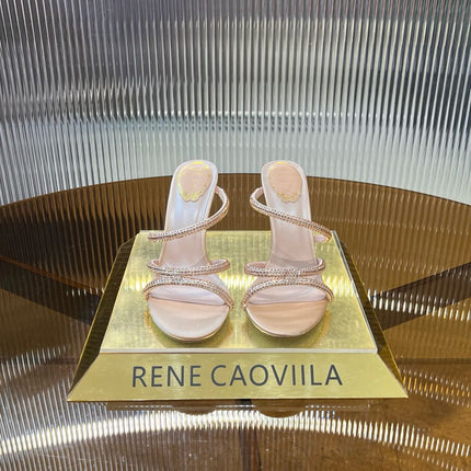 CLEO NUDE SANDAL WITH CRYSTALS 95 MM