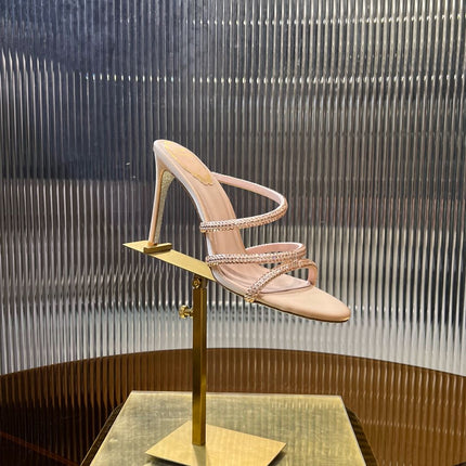 CLEO NUDE SANDAL WITH CRYSTALS 95 MM