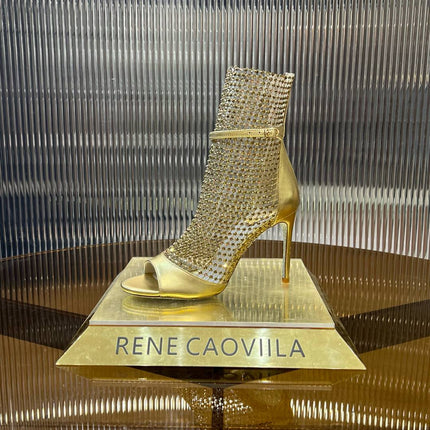 GALAXIA METALLIC ANTHRACITE SANDAL 95 MM GOLD