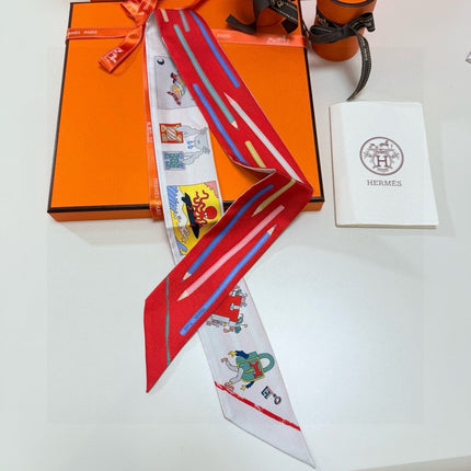 HERMES 26S TWILLY SCARF 86 IN SILK 500137
