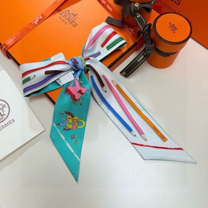 HERMES 26S TWILLY SCARF 86 IN SILK 500138