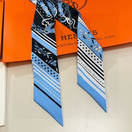 HERMES 26S TWILLY SCARF 86 IN SILK 500096