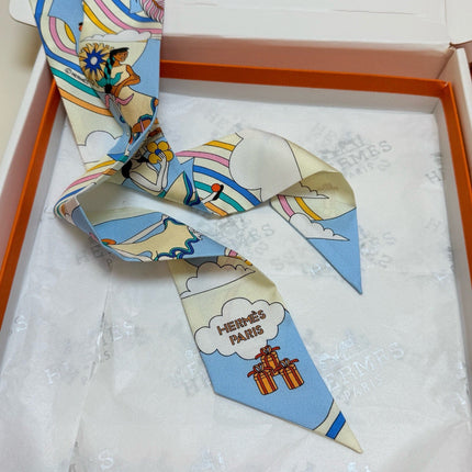 HERMES 26S TWILLY SCARF 86 IN SILK 496168