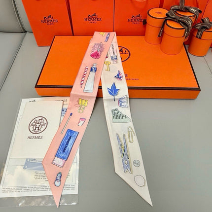 HERMES 26S TWILLY SCARF 86 IN SILK 498646