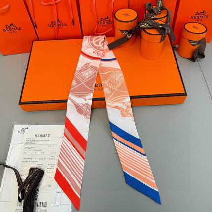 HERMES 26S TWILLY SCARF 86 IN SILK 502593