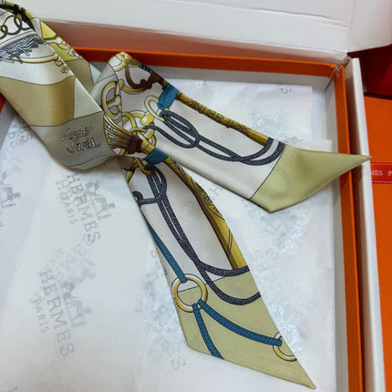 HERMES 26S TWILLY SCARF 86 IN SILK 496175