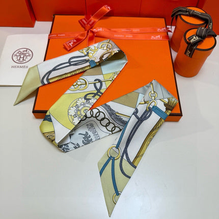 HERMES 26S TWILLY SCARF 86 IN SILK 496175