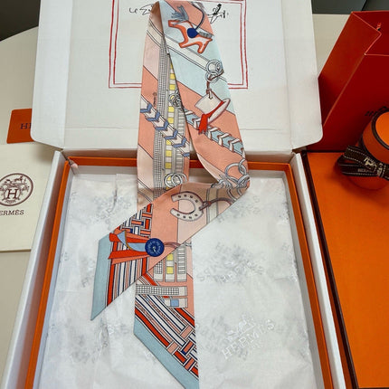 HERMES 26S TWILLY SCARF 86 IN SILK 498655