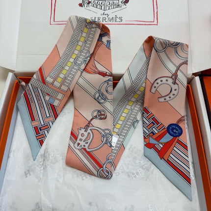 HERMES 26S TWILLY SCARF 86 IN SILK 498655