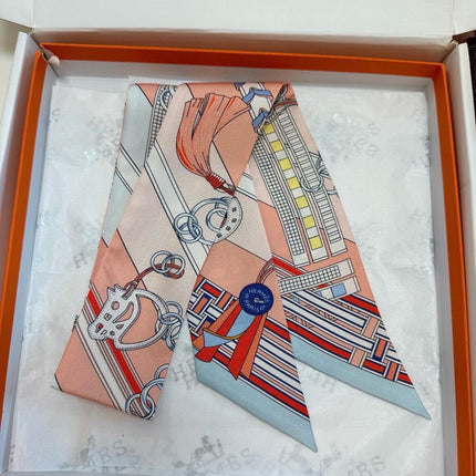 HERMES 26S TWILLY SCARF 86 IN SILK 498655