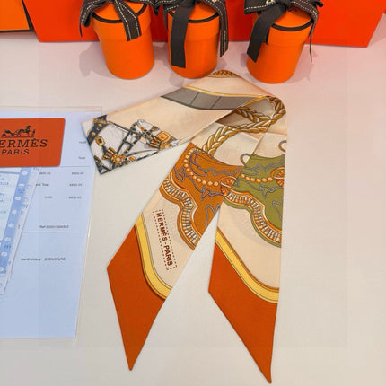 HERMES 26S TWILLY SCARF 86 IN SILK 496192