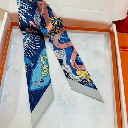 HERMES 26S TWILLY SCARF 86 IN SILK 492605