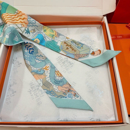 HERMES 26S TWILLY SCARF 86 IN SILK 492606
