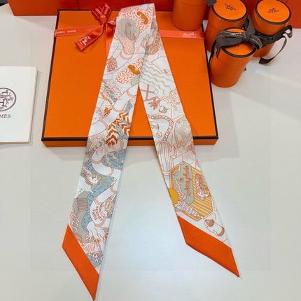 HERMES 26S TWILLY SCARF 86 IN SILK 492607