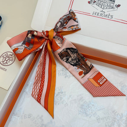 HERMES 26S TWILLY SCARF 86 IN SILK 492617