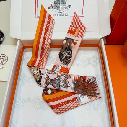HERMES 26S TWILLY SCARF 86 IN SILK 492617