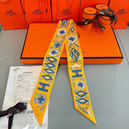 HERMES 26S TWILLY SCARF 86 IN SILK 492635